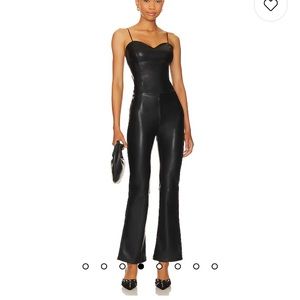 Heartloom faux leather cropped pants
